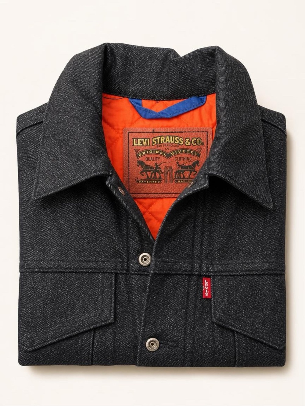 Levi's x NFL Denver Broncos Denim Varsity Hybrid Trucker Jacket - Picture 4 of 4